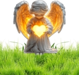 Angel Garden Ornaments, Grave Ornaments, 2D Flat Angel Garden Stake for Pathway and Lawn Decoration, Garden Decorations with 20 cm by 12 cm Size