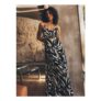 Animal Print Trapeze Cami Maxi Dress