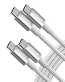 Anker USB C to USB C Charger Cable, New Nylon(6 ft/1.8m, 2-Pack), 60W (3A) Sold by AnkerDirect UK / FBA