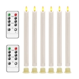 AnnSpa 6-Pack LED Flameless Taper Candles, Flickering, Battery Operated