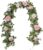 Annas Whimsy 180 cm Artificial Eucalyptus Flower Garland, Fake Rose Gypsophila Wreaths, Flower Vines, Floral Garland Decoration for Wedding Party Home Craft Art Table Runner Decor, Pink