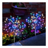 Anordsem Solar LED Firework Lights Outdoor Garden 2-Pack