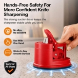 AnySharp Evo Knife Sharpener, Hands-Free Safety, PowerGrip Suction
