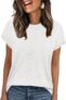 Aokosor 3/4 Sleeve Tops for Womens Lace Blouse Ladies Crew Neck Tunic Shirts Casual Loose Fit Womens Tops