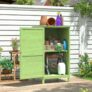 Aoxun Wooden Garden Storage, Outdoor Storage Cabinet Small Wooden Garden Shed 55 x 54 x 100 cm, Green – Sold & Shipped by yunyi-service