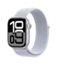 Apple Watch Series 10 GPS 42mm Silver Aluminium Case with Blue Cloud Sport Loop