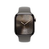 Apple Watch Series 10 GPS Cellular, 42mm Natural Titanium Case with Stone Grey Sport Band M/L, MWXE3QA/A