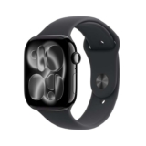 Apple Watch Series 11 GPS 46mm Smartwatch with Jet Black Aluminium Case with Black Sport Band S/M