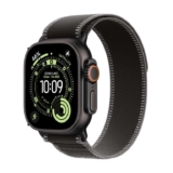 Apple Watch Ultra 3 GPS Cellular 49mm Smartwatch with Rugged Black Titanium Case with Black/Charcoal Trail Loop – Prime Exclusive
