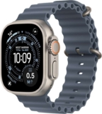 Apple Watch Ultra 3 GPS Cellular 49mm Smartwatch with Rugged Natural Titanium Case with Anchor Blue Ocean Band – Prime Price