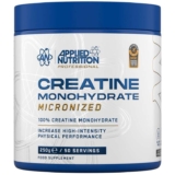 Applied Nutrition Creatine Monohydrate Powder for Strengh, Muscle, Power & Performance, Tested for Athletes 250g 50 Servings