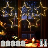 Aptliton Star String Lights Warm White, 31x33Cm Battery Powered AA Fairy Lights for Christmas, Bedroom, Wedding, Indoor Decor Fun, Festive & Twinkle-Ready