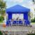 Aptliton Waterproof Heavy Duty Collapsible Canopy 3x3m with 4 Sidewalls UV Protection UPF 50, 3 Height, Stable Steel Frame, Quick Setup, Includes Stakes, Ropes, Sandbags, Wheeled Carry Bag, Blue