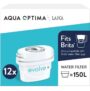 Aqua Optima Evolve Water Filter Cartridges, Pack of 12, Compatible with Brita Maxtra Jugs W/Code First Person Medical