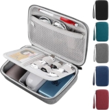 Arae Hard EVA Electronics Travel Organizer Case – Tech Pouch for Power Bank, Cables, Charger & Hard Drive – Waterproof Portable Storage Bag (Grey, L)