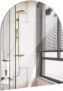 Arched Wall Mirror, 40 x 30 cm Self-Adhesive Frameless HD Glass Wall Mirror for Bathroom, Bedroom, Ardrobe Doors, Gym, Fitting Room