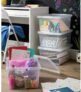 Argos Home 4 x 27 Litre Glitter Storage Boxes – Silver – Free C&C