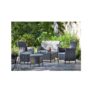 Argos Home 6 Seater Rattan Effect Garden Sofa Set- Dark Grey