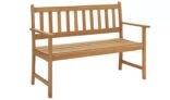 Argos Home Newbury 2 Seater Wooden Garden Bench – Light Wood or Green, Free C&C