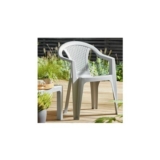 Argos Home Resin Rattan Effect Stacking Garden Chair – Grey
