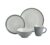 Argos Home Ribbed 16 Piece Stoneware Dinner Set – Grey , Free C&C