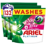 Ariel Platinum PODS, Washing Liquid Laundry Detergent Capsules, 3 x 44 Washes, Touch of Lenor Floral Fresh (£25.75 / £23.04 max S&S)