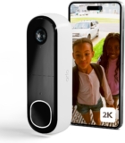 Arlo 2K HDR Video Doorbell, Wireless/Battery or Hardwired, 180 Ultra Wide Head-to-Toe View, Smart Motion Detection, Alarm Siren, Night Vision, 12x Zoom, Alexa, Award Winning