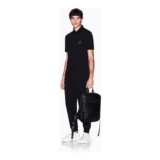 Armani Exchange Mens Black and Gold Capsule, Patch Logo Polo Shirt Size M & L