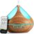 Aroma Diffuser Electric Humidifier : Remote Control Ultrasonic Aromatherapy Diffuser – 500ml,4Timers,7color LED – For Home Bedroom Office,Light Brown