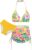 Arshiner Girls 3 Piece Bikini Set Kids Halterneck Swimsuit Set with Drawstring Cover-Up Skirt Summer Beach Surfer Swimwear Bathing Suit for Girl 7-15 Years