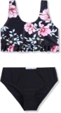Arshiner Girls Bikini Ruffles 2 Piece Tankini Summer Swimsuits Vest and Shortss Sets Kids Beach Surf Swimming Costume for Children 5-12 Years
