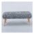Artemis Home Cushla Grey Bubbly Velvet Large Footstool