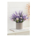 Artificial Lavender Potted Purple Flower Tabletop Planter