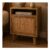 Artisan Furniture Single Knit Door Single Shelf Brown Solid Wood Bedside Table