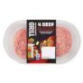 Ashfields British Beef Quarter Pounders 4 Pack – 454g