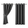 Aspire Homeware Eyelet Blackout Grey Curtains for Bedroom,