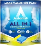 Astonish All In 1 Dishwasher Tablets – Pack of 100 (£6.78 S&S & £6.08 with Max S&S)