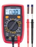 AstroAI Digital Multimeter Voltmeter Ohmmeter Ammeter Multi Tester Meter with Backlit LCD Electronic Test Meter Measures Voltage, Current, Resistance Tests Continuity, DiodeBlack