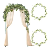Astylishome Green Faux Lilies Garland 200cm Outdoor Garden