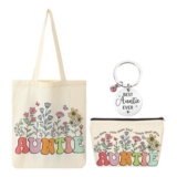 Auntie Gifts for Women: Tote Bag and Keyring Makeup Bag
