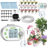 Automatic Plant Waterer for 15 Indoor Plants, Smart Drip Irrigation System with Soil Humidity Sensor, Cycle & Soak Mode, Programmable Timer for Houseplants, Office and Balcony