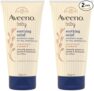 Aveeno Baby Soothing Relief Emollient Cream (2x 150ml), Unscented Baby Cream with Natural Oil & Vitamin E, Soothes and Moisturises for 24 Hours, for Dry, Sensitive Skin Prone to Irritation