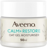 Aveeno Face CalmRestore Oat Gel Moisturiser (1x 50ml), Face Moisturiser to Instantly Soothe and Replenish the Skins Moisture Barrier, Intensely Nourishing Day Cream, Suitable for Sensitive Skin