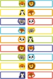 Avery Stick-On Clothing Labels with Animal Patterns, No Ironing or Sewing, 45 x 13mm, White, 36 Labels Per Pack (ETVET36A.UK)