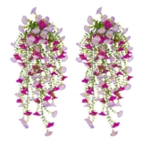 Avoik 4-Pack Indoor/Outdoor UV-Resistant Artificial Hanging Flowers