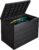 Aweather 118L Rattan Outdoor Storage Box, Plastic Garden Storage Box Patio Outdoor Container Waterproof Parcel Box with Lockable Lid for Patio, Lawn, Backyard