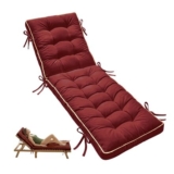Awesling 2-Fold Outdoor Sunbed Cushion, Quick-Dry Shredded Foam