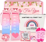 Awfrky 25oz Water Bottle Pink Gifts Box Set – Birthday Gifts for Women