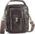 BAIGIO Mens Leather Shoulder Bag Vintage Crossbody Bag Messenger Mens Bag for Hanging Leather Bag Mens Bag with Adjustable Strap for Business Work Travel