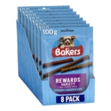 BAKERS Rewards Chicken Beef Lamb Dog Treats 100g Pack 8 – £5.94 S&S Voucher